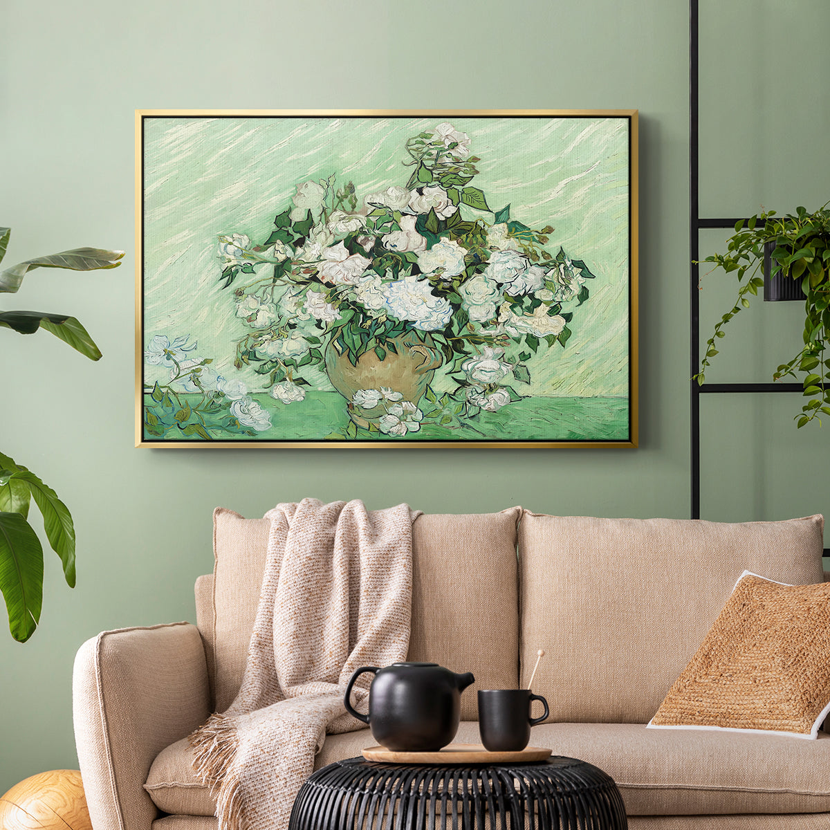 Roses, 1890 - Floater Framed Canvas Print