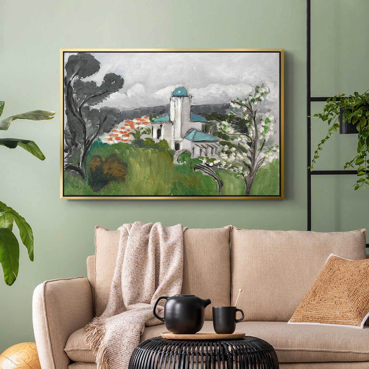 The Blue Villa (La Villa Bleue), c. 1918 - Floater Framed Canvas Print