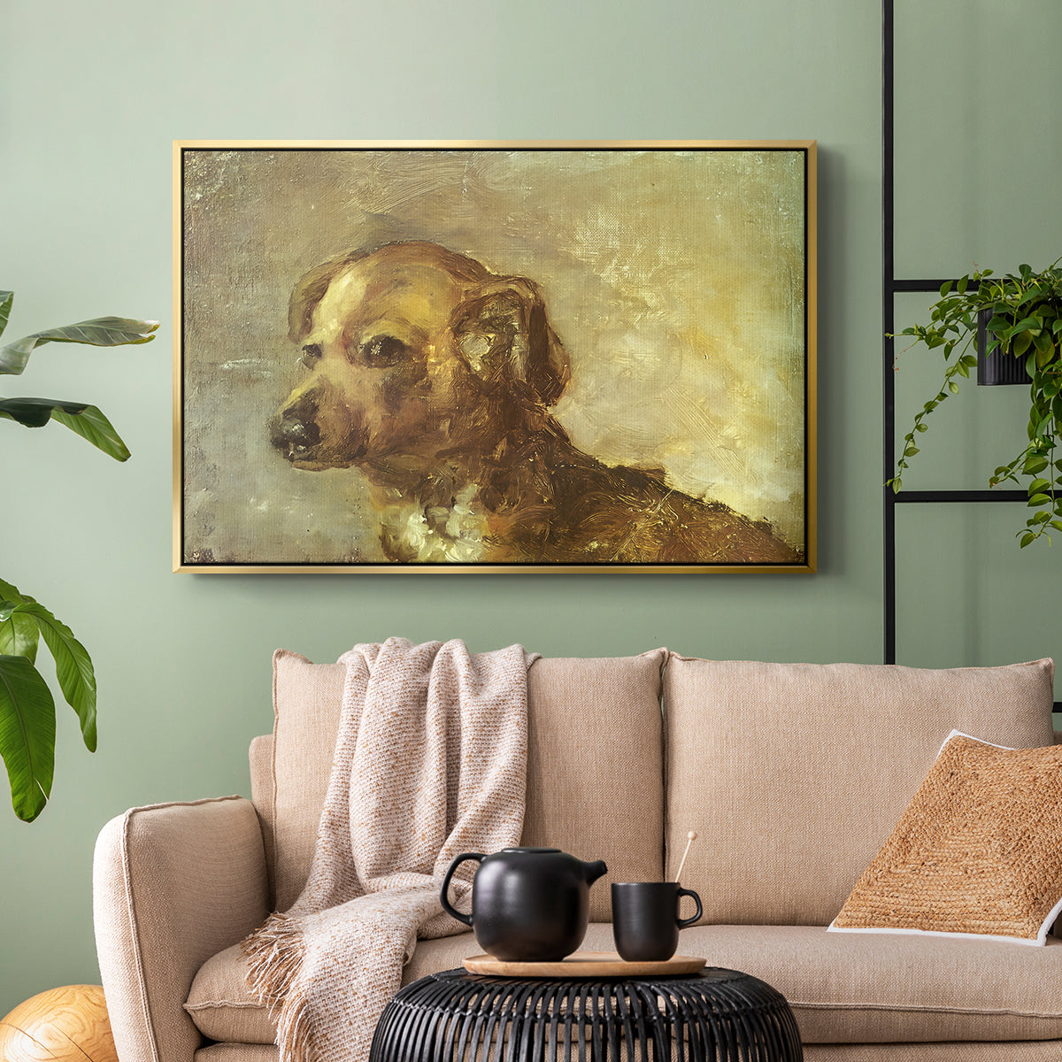 Cliper, the Artist's Dog, 1895 - Floater Framed Canvas Print
