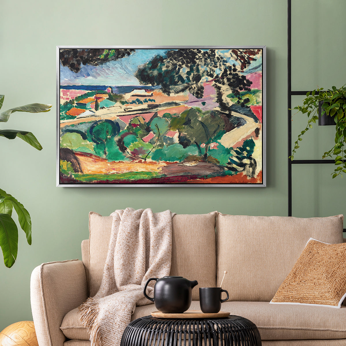 Landscape at Collioure, 1907 - Floater Framed Canvas Print