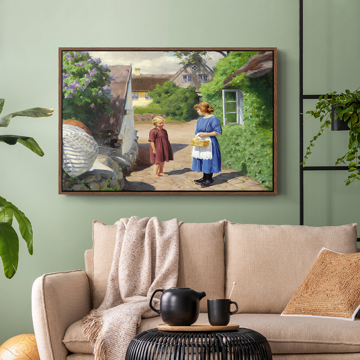 Summer Day in Jyllinge, 1922 - Floater Framed Canvas Print
