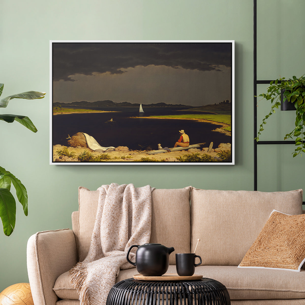 Approaching Thunder Storm, 1859 - Floater Framed Canvas Print