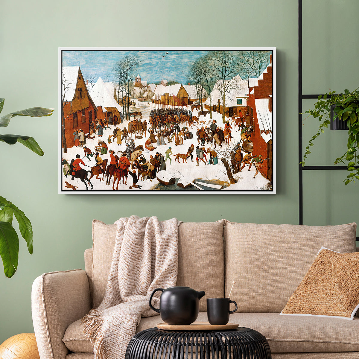 Massacre of the Innocents, c. 1565-1567 - Floater Framed Canvas Print