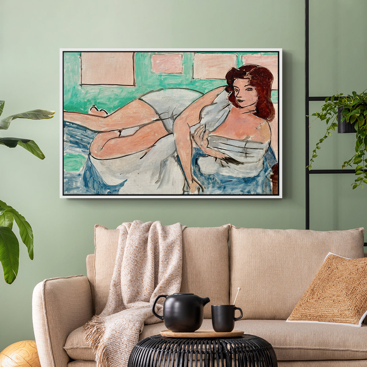 Nude in a Bathrobe (Nu au peignoir), 1941 - Floater Framed Canvas Print