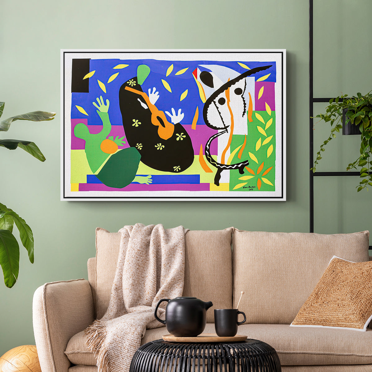 The Sorrows of the King, 1952 - Floater Framed Canvas Print