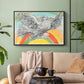 Flying Dove with Rainbow (Colombe volant à l'Arc-en-ciel), 1952 - Floater Framed Canvas Print