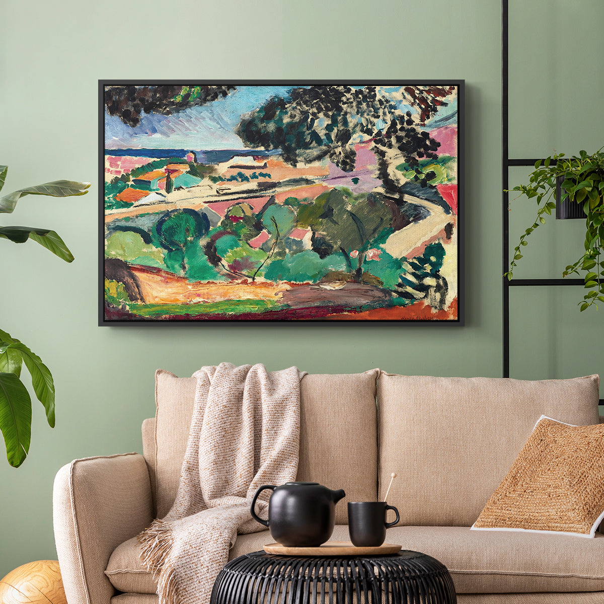 Landscape at Collioure, 1907 - Floater Framed Canvas Print