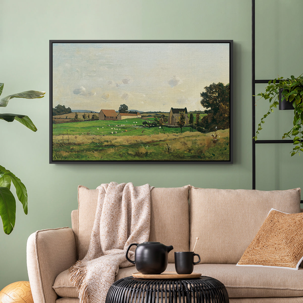 The Saulce Estate, 1869 - Floater Framed Canvas Print
