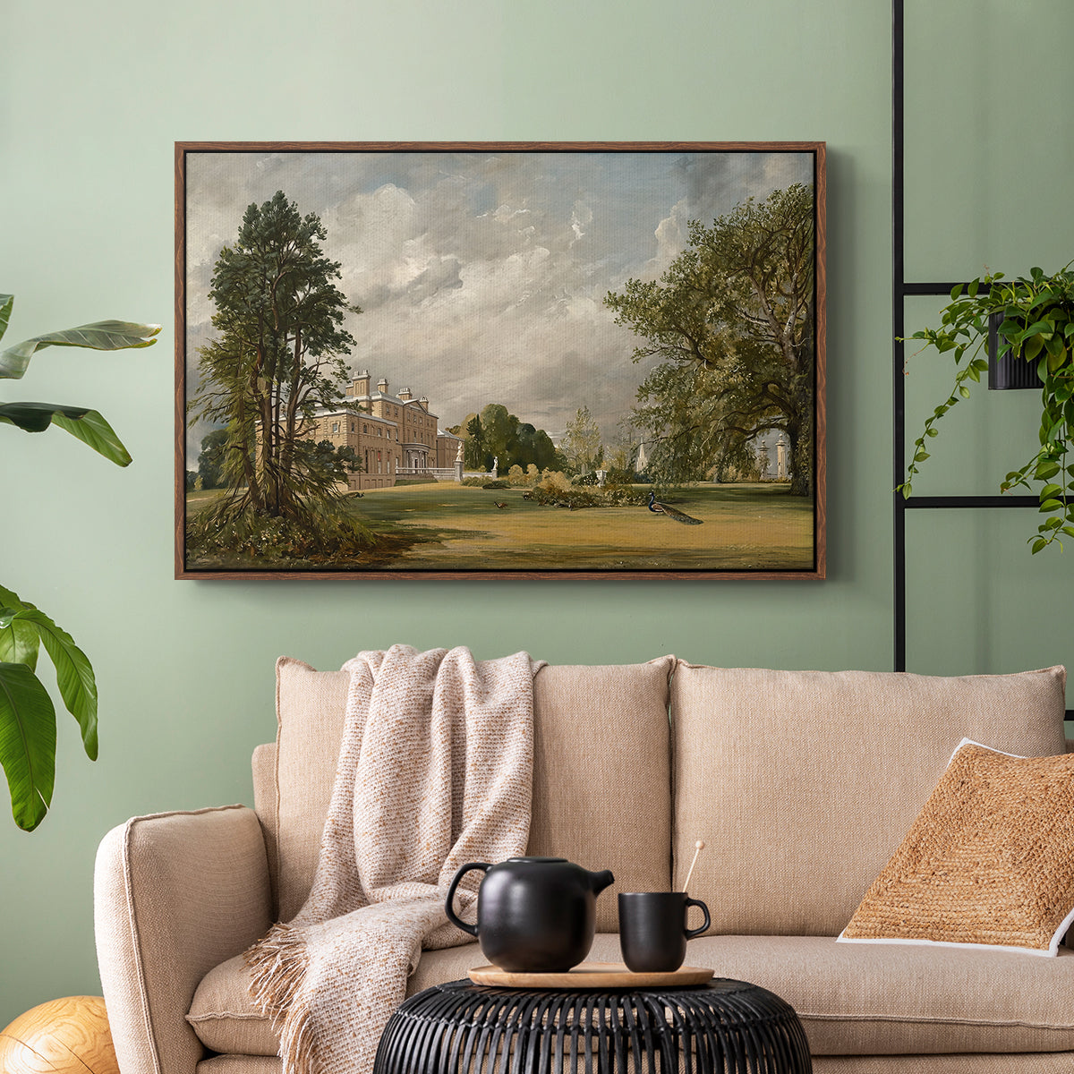 Malvern Hall, 1821 - Floater Framed Canvas Print