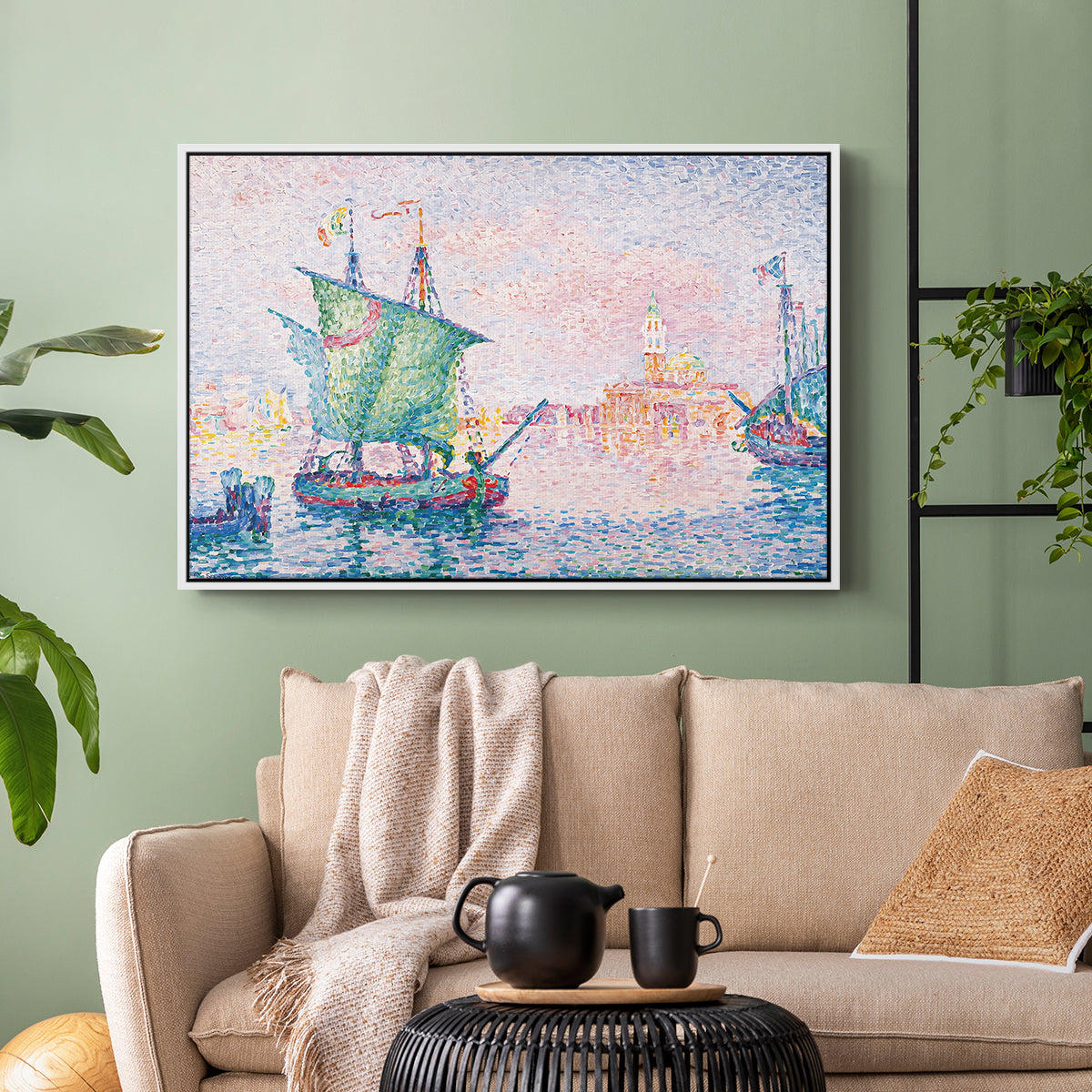 Venice, the Pink Cloud, 1909 - Floater Framed Canvas Print