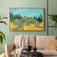 Wooden Sheds Among the Olive Trees and Cypresses, 1889 - Floater Framed Canvas Print
