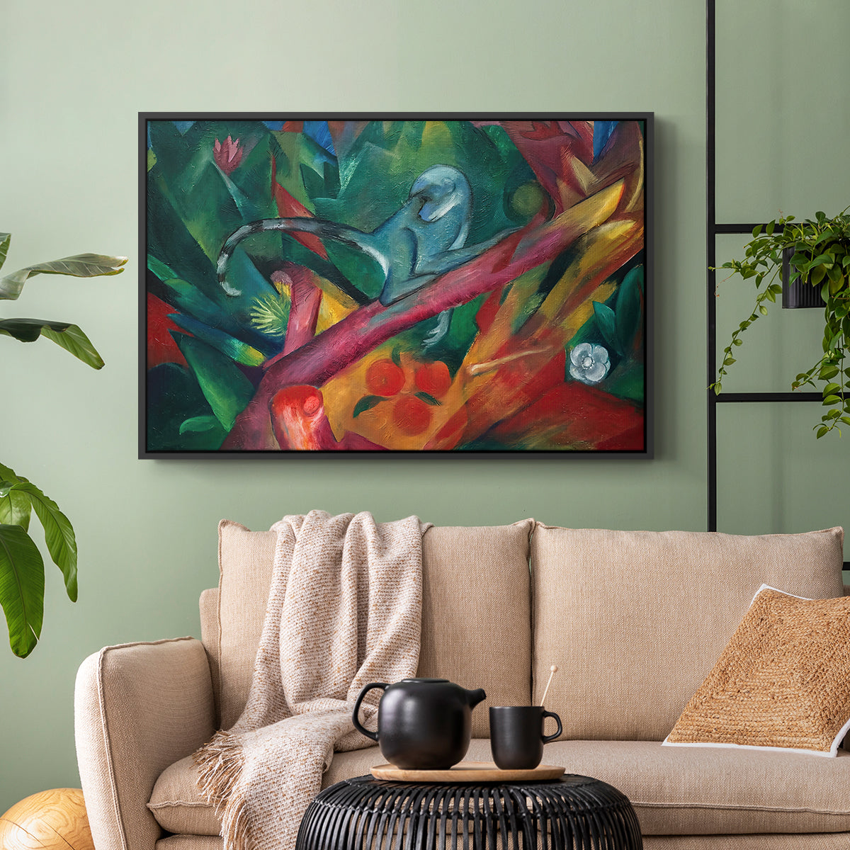 The Monkey, 1912 - Floater Framed Canvas Print