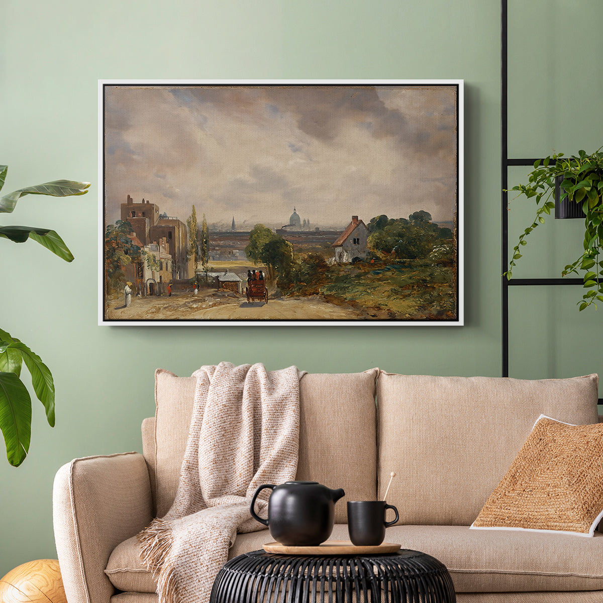 Sir Richard Steele's Cottage, Hampstead, c. 1832 - Floater Framed Canvas Print