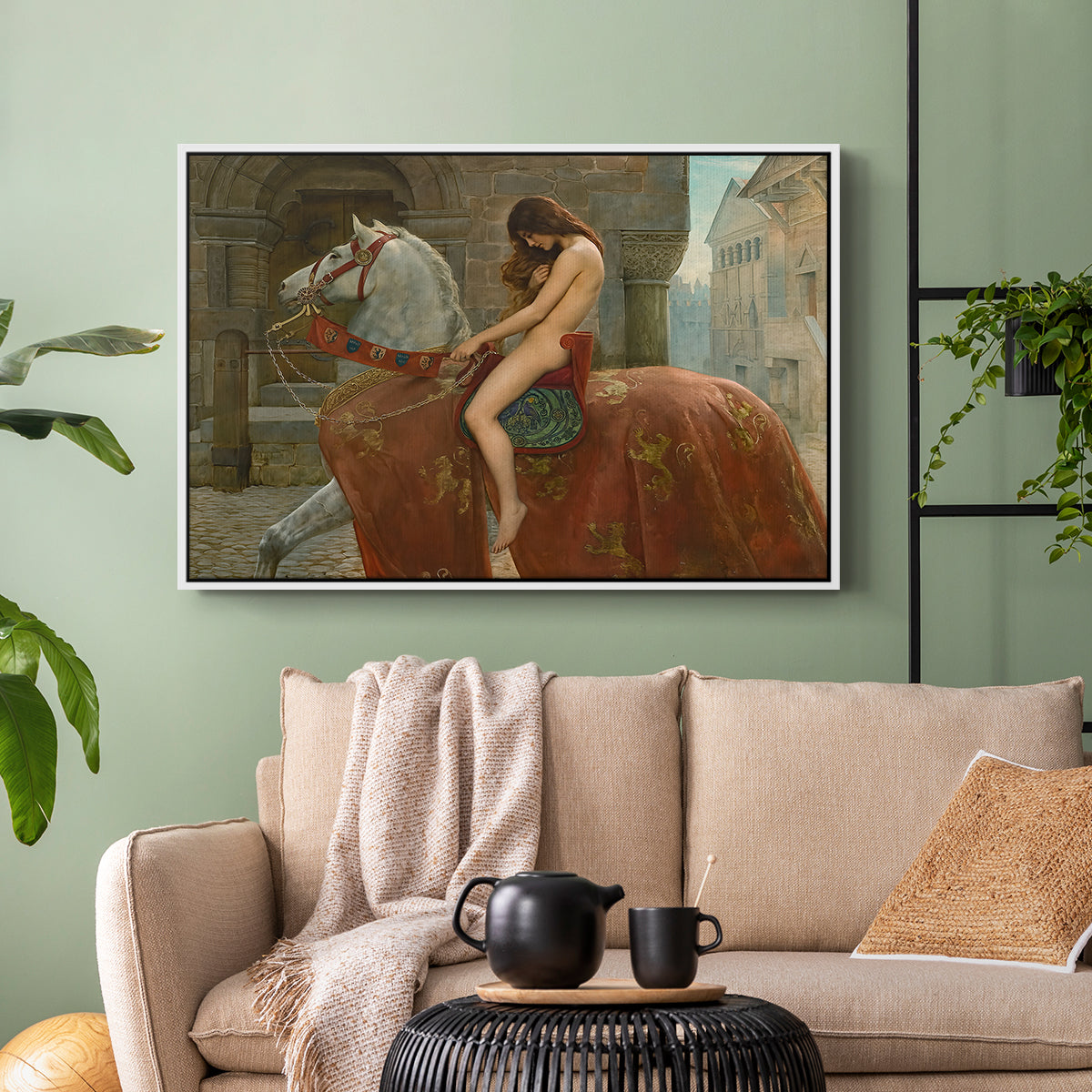 Lady Godiva, 1898 - Floater Framed Canvas Print