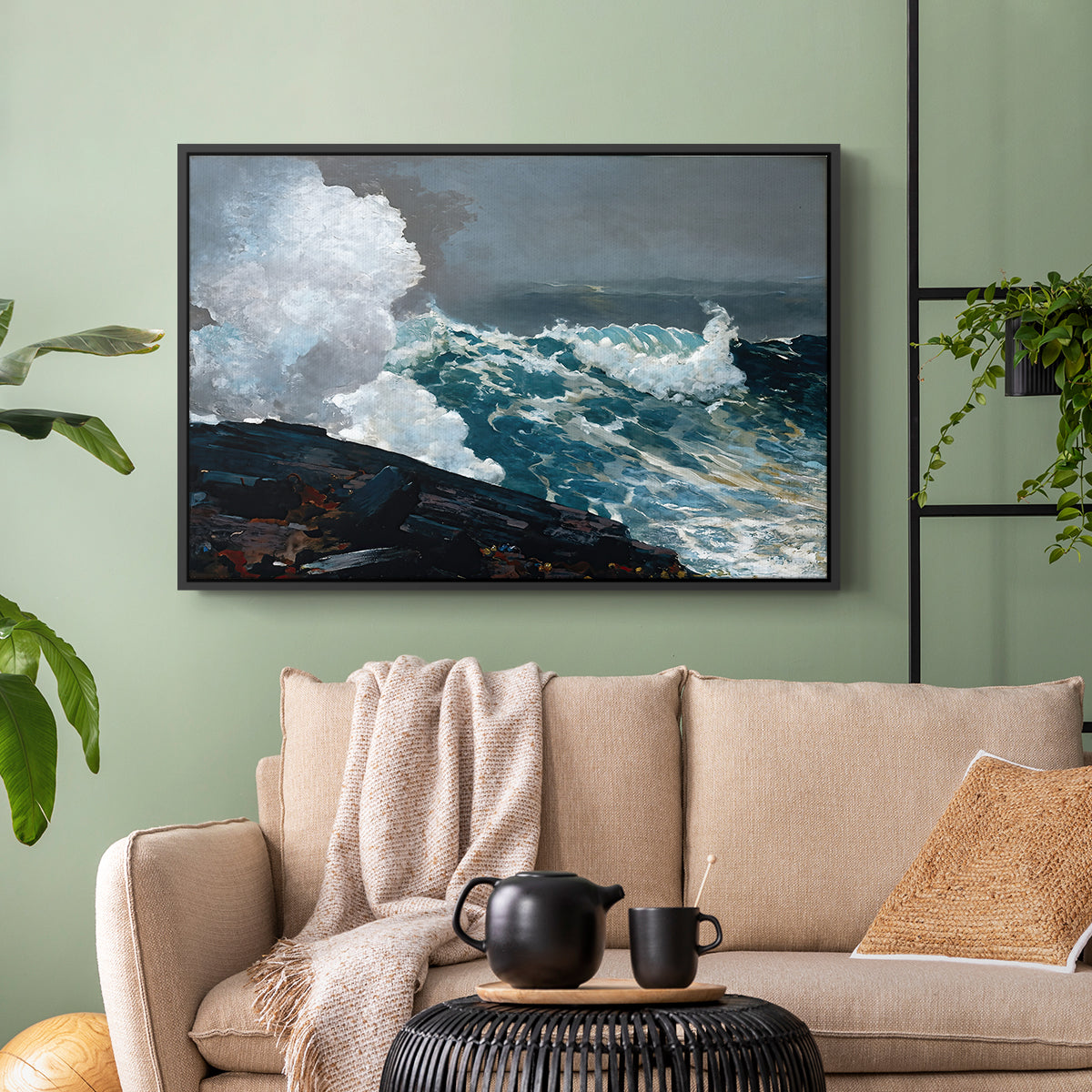 Northeaster, 1895 - Floater Framed Canvas Print