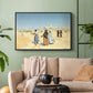 View from the Desert of Cairo with Citadel and Mamluk Tombs in the Background, c. 1889-1890 - Floater Framed Canvas Print