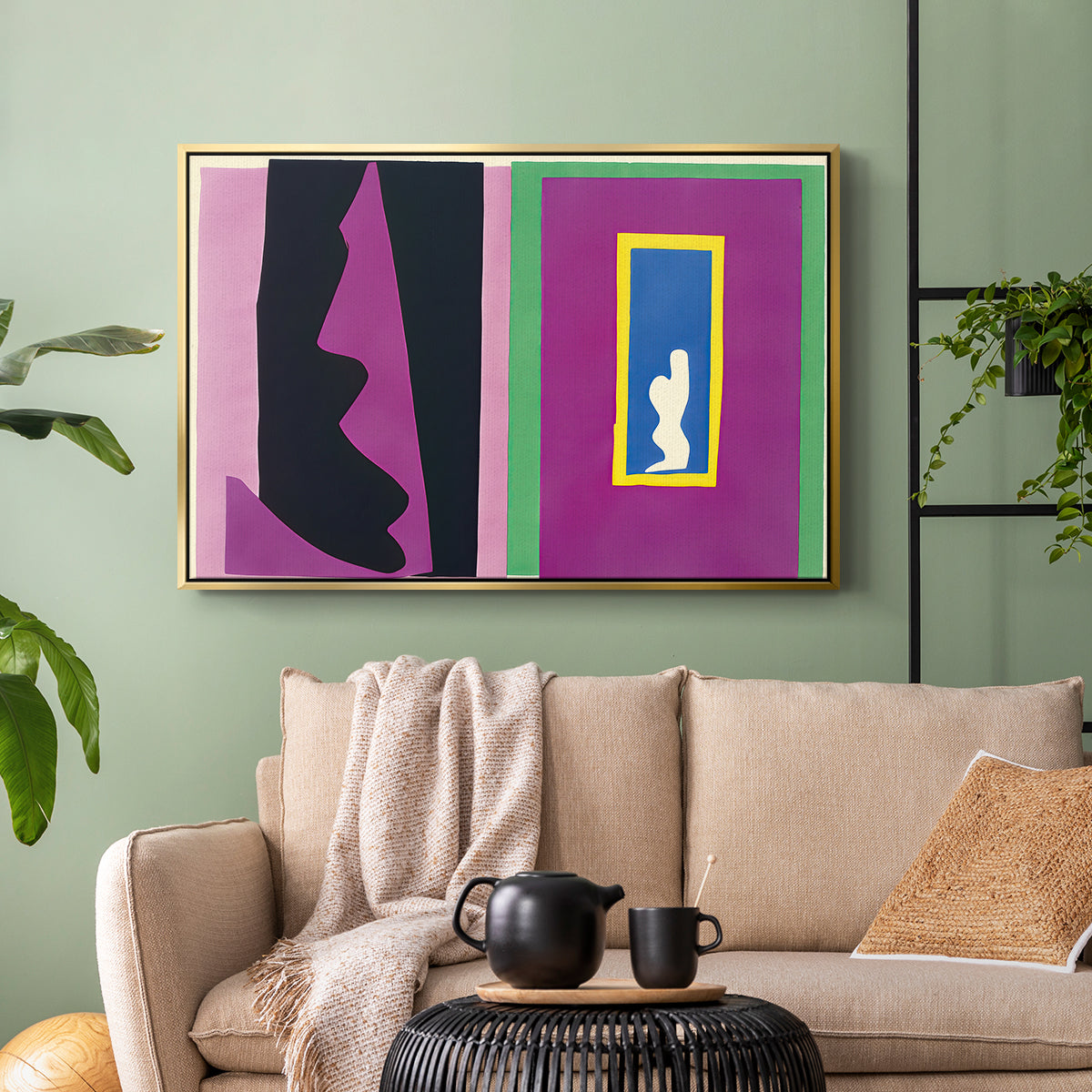 Destiny (Le destin), from Jazz, 1947 - Floater Framed Canvas Print