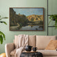 River Landscape with Cliffs, c. 1850-1860 - Floater Framed Canvas Print