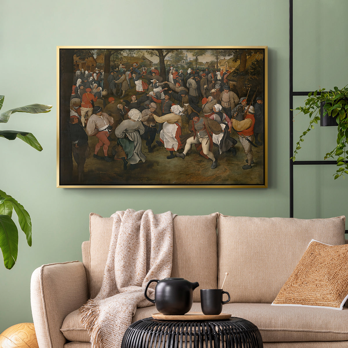 The Wedding Dance, c. 1566 - Floater Framed Canvas Print