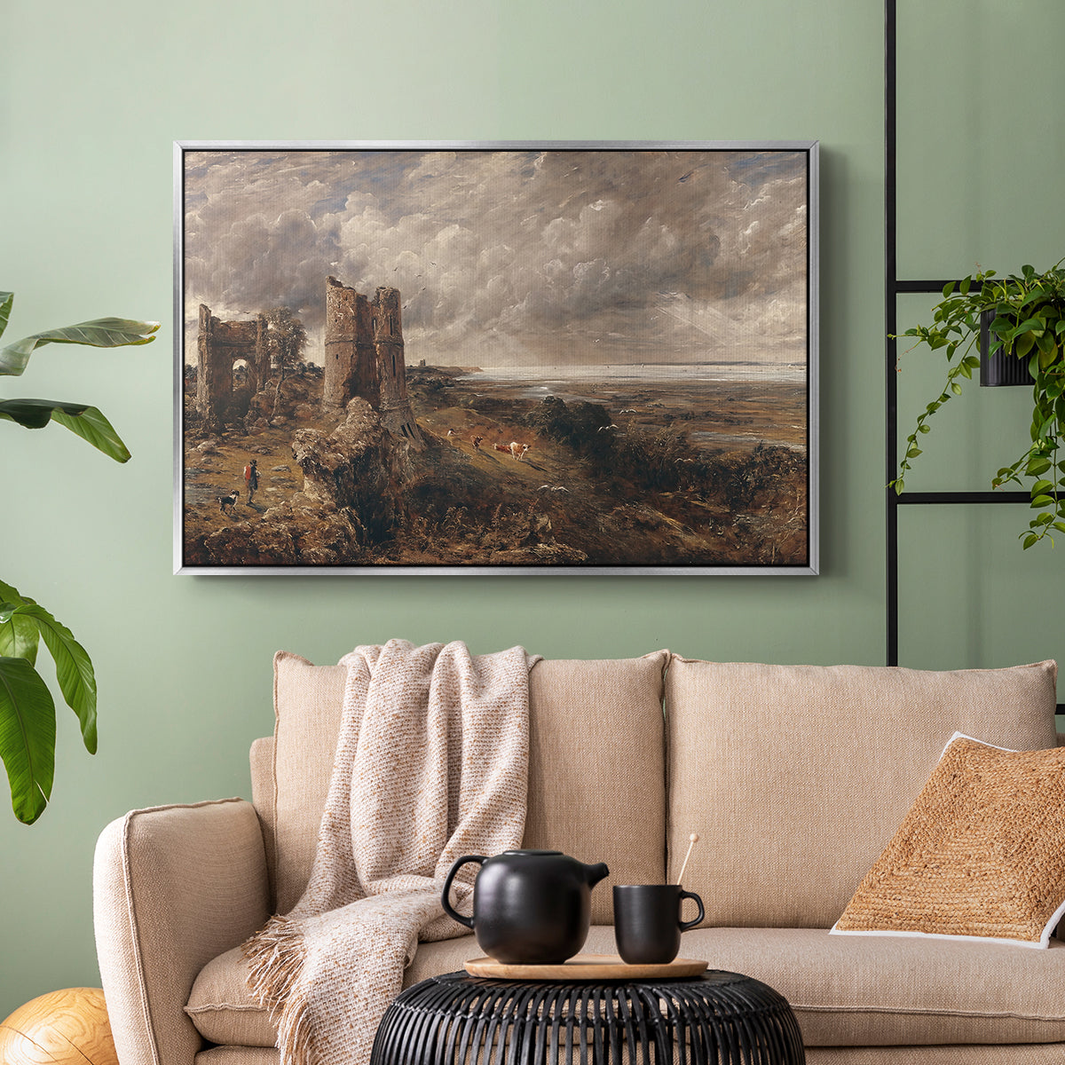 Hadleigh Castle, Mouth of Thames, c. 1829 - Floater Framed Canvas Print