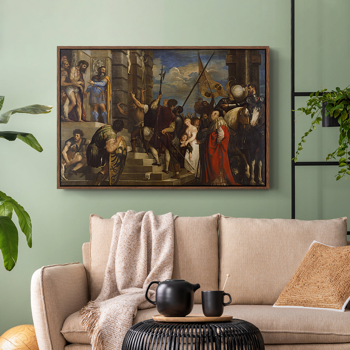 Ecce Homo, c. 1543 - Floater Framed Canvas Print