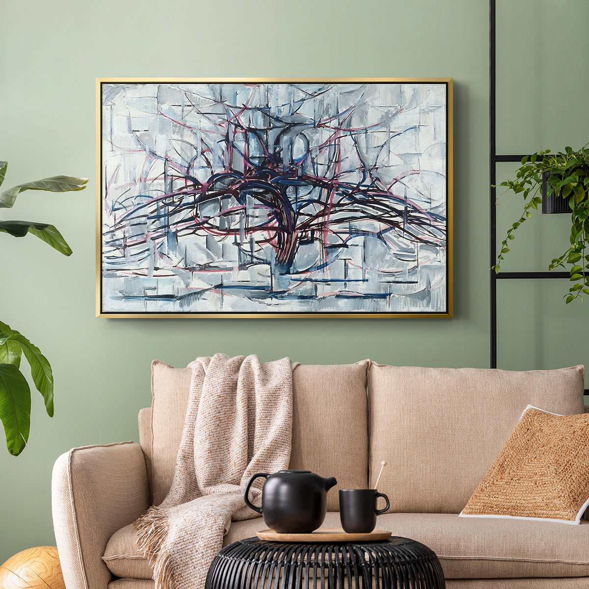 Horizontal Tree, 1912 - Floater Framed Canvas Print