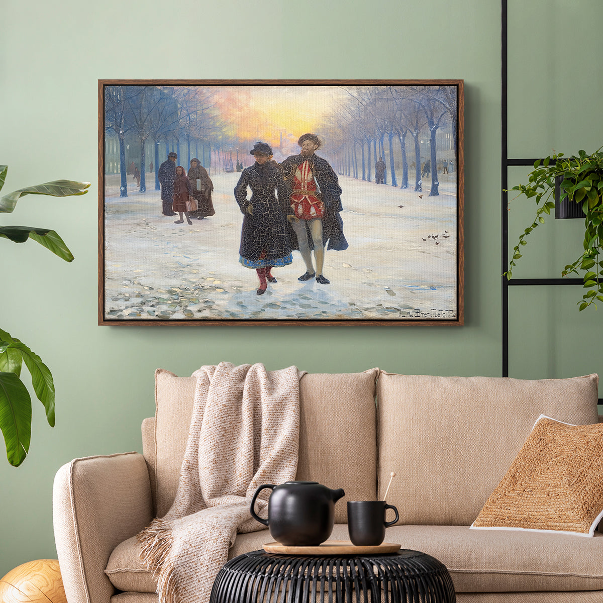Morning after the Carnival, 1884 - Floater Framed Canvas Print
