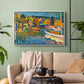 Study for Autumn Landscape with Boats, 1908 - Floater Framed Canvas Print