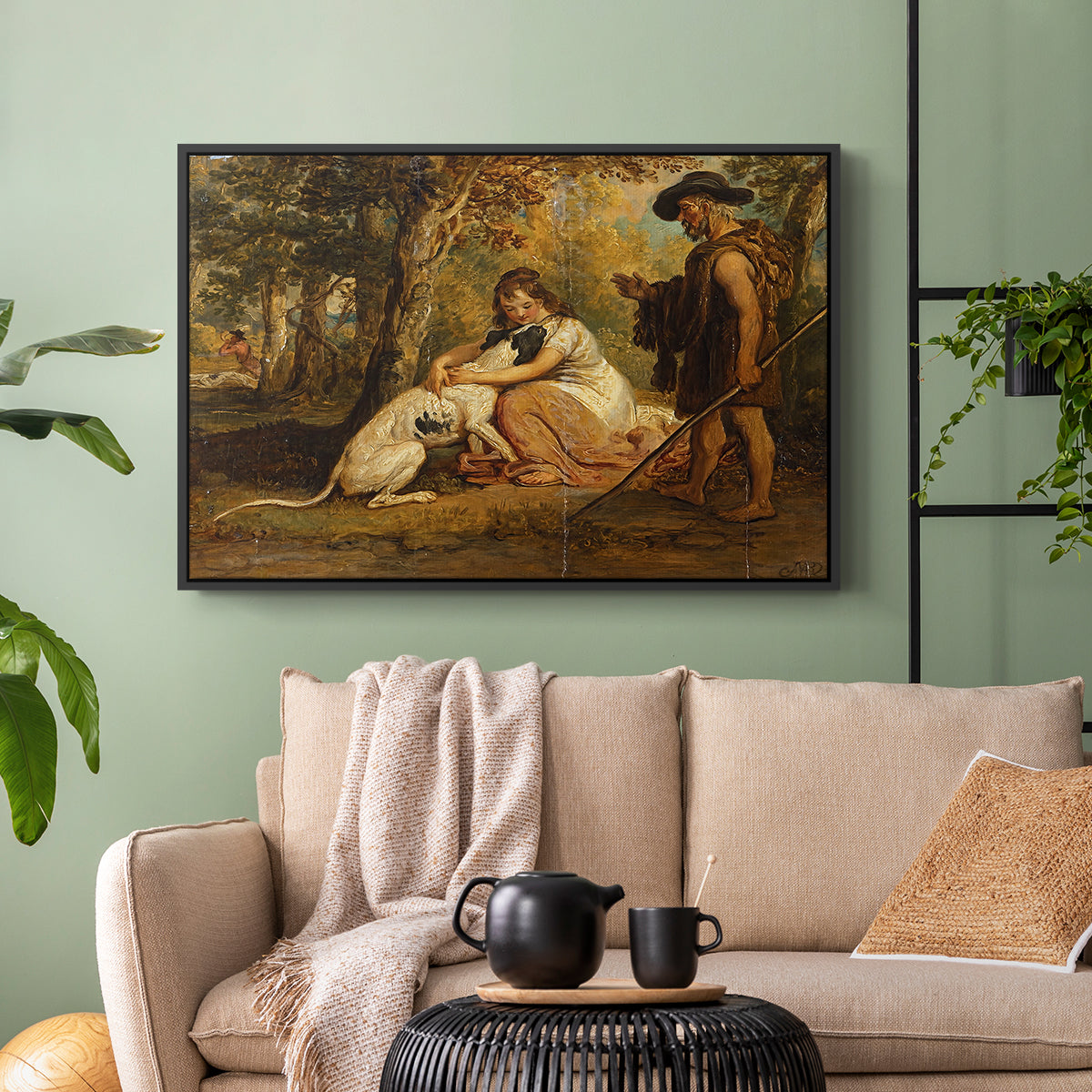 Measure for Measure, or The Biter Bit, 1840 - Floater Framed Canvas Print