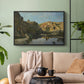River Landscape with Cliffs, c. 1850-1860 - Floater Framed Canvas Print