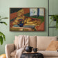 Sculpture and Persian Vase (The Bronze Figure), 1908 - Floater Framed Canvas Print