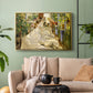 Sewing the Sail, 1896 - Floater Framed Canvas Print