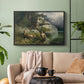 Eagles and Dying Stag on a Lakeshore, 1836 - Floater Framed Canvas Print