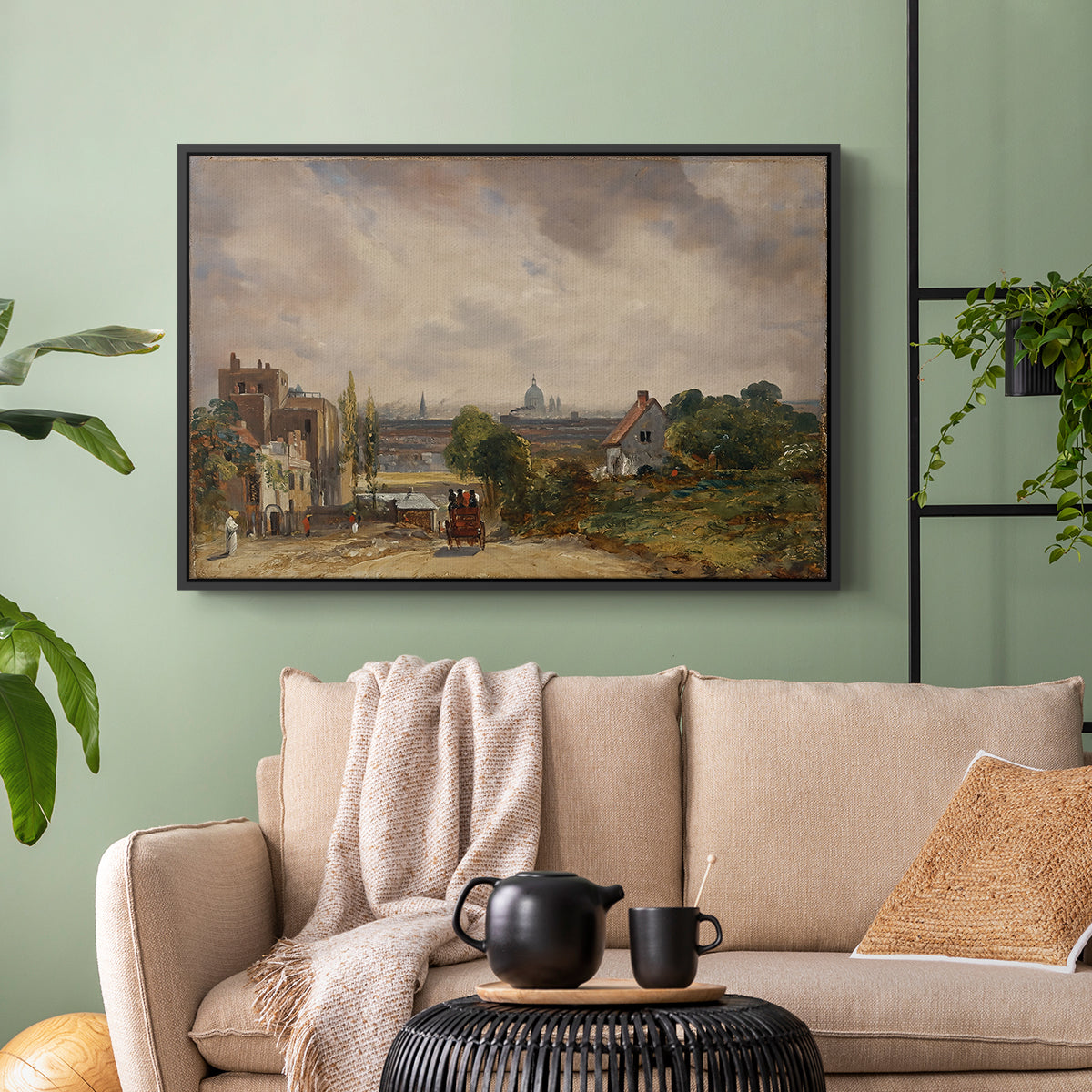 Sir Richard Steele's Cottage, Hampstead, c. 1832 - Floater Framed Canvas Print