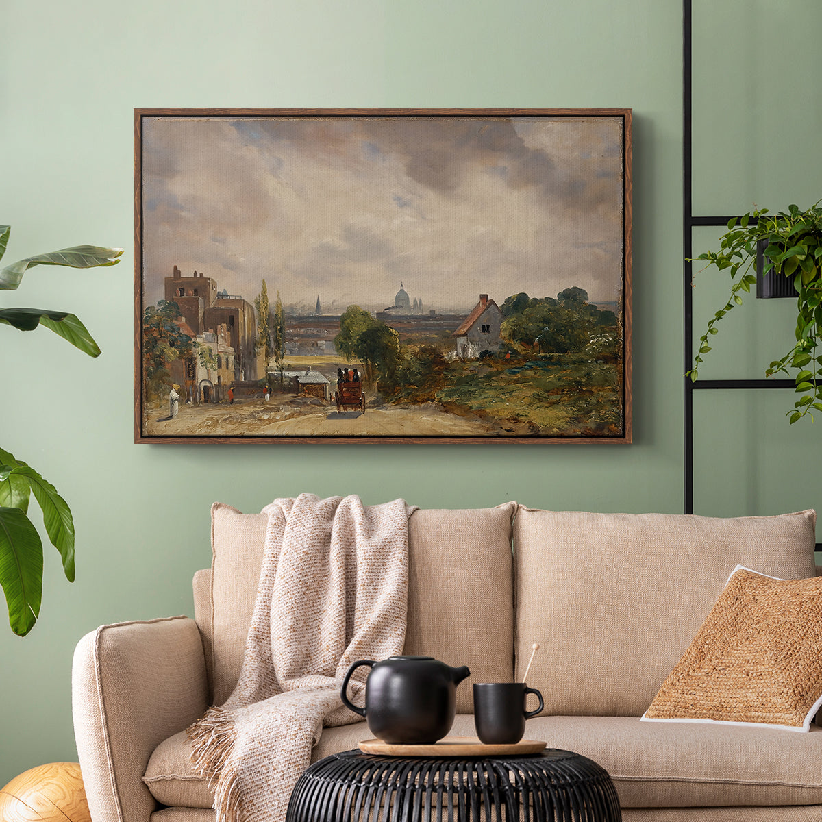 Sir Richard Steele's Cottage, Hampstead, c. 1832 - Floater Framed Canvas Print