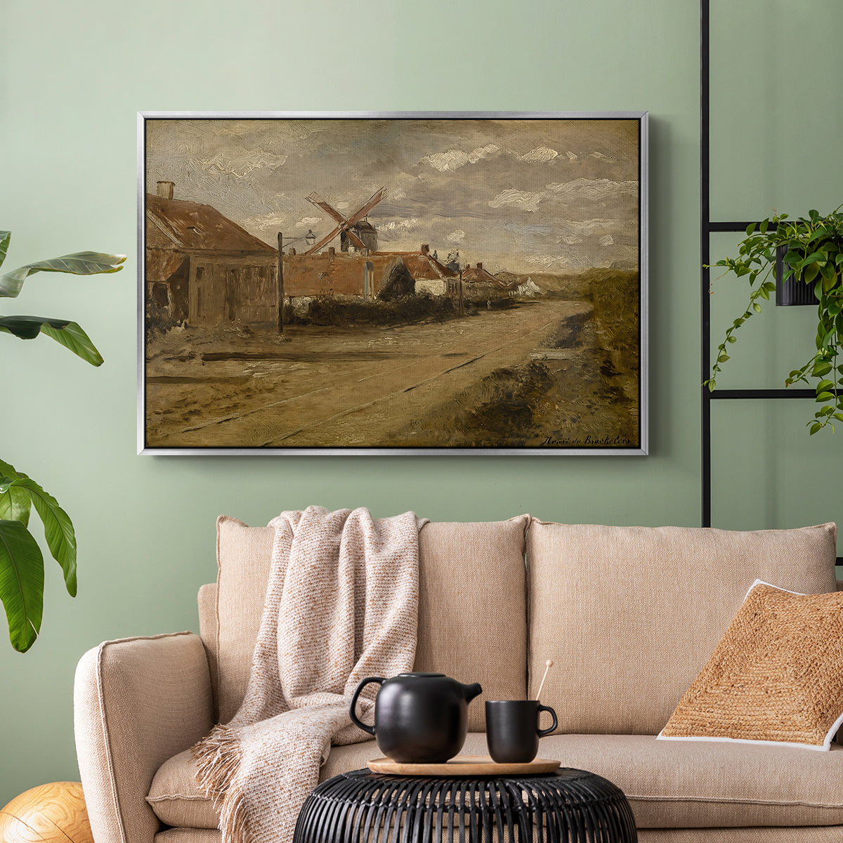 The Mill at Kiel, c. 1885-1888 - Floater Framed Canvas Print