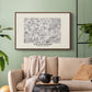 Fleurs, 1866 (Morris Inspired) - Floater Framed Canvas Print