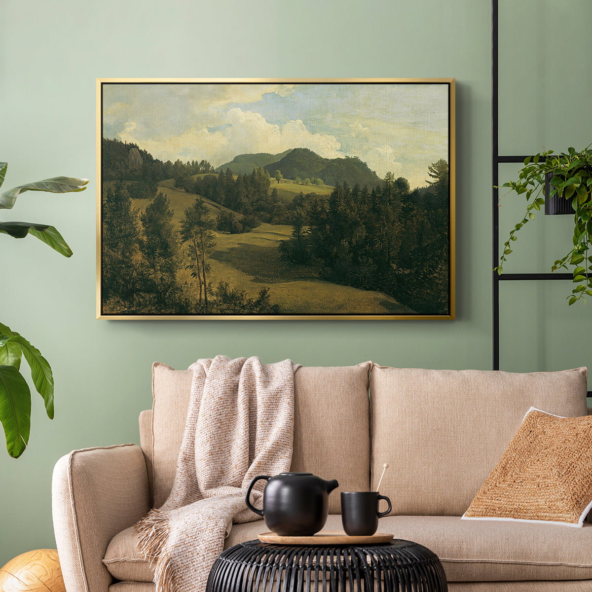 Landscape near Miesenbach, c. 1830 - Floater Framed Canvas Print