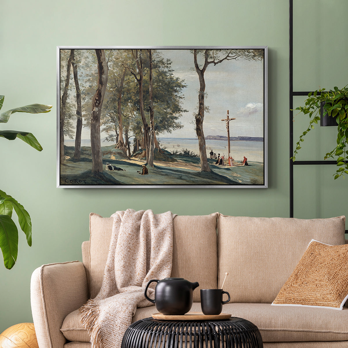 A Calvary on the Cote de Grace, c. 1829 - Floater Framed Canvas Print