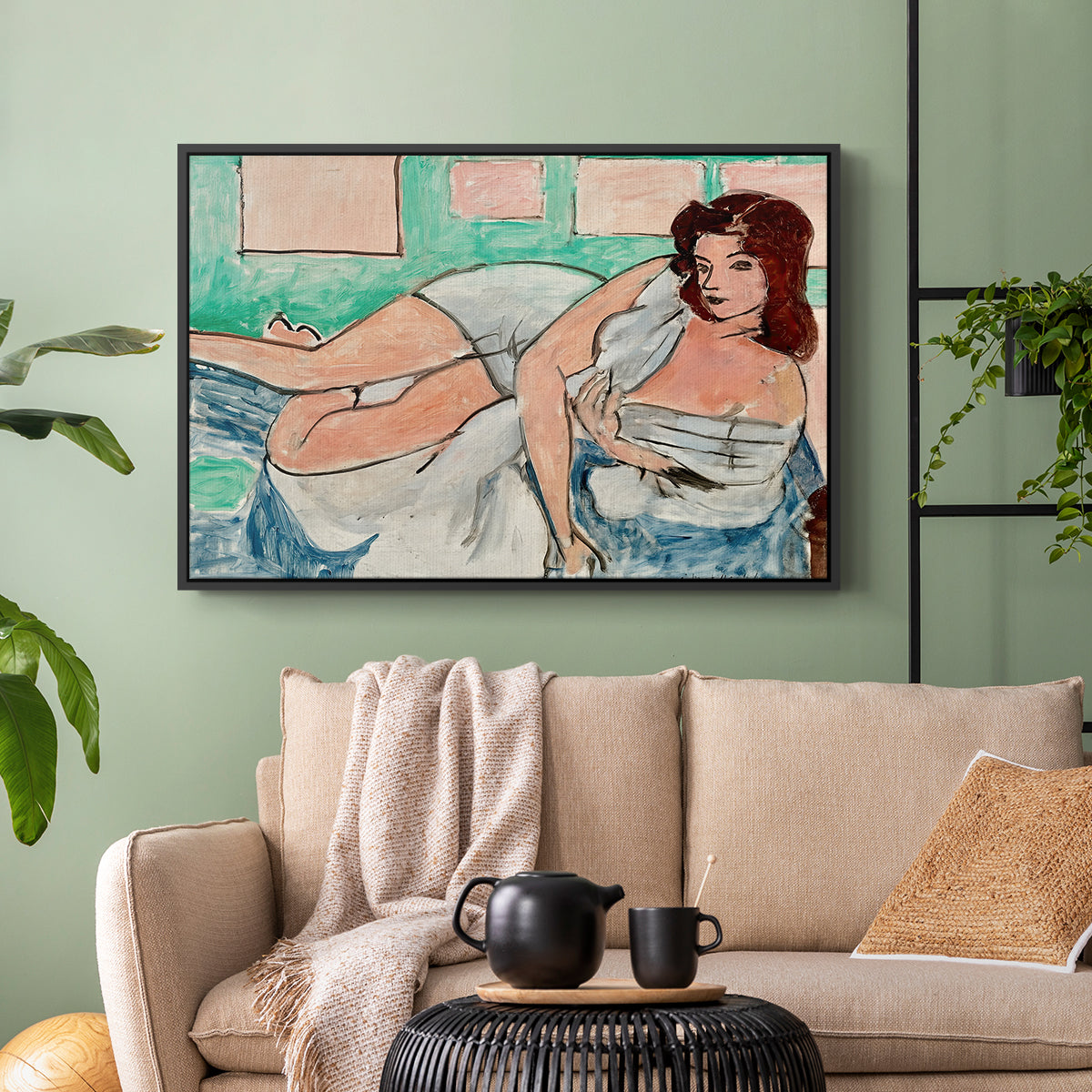 Nude in a Bathrobe (Nu au peignoir), 1941 - Floater Framed Canvas Print