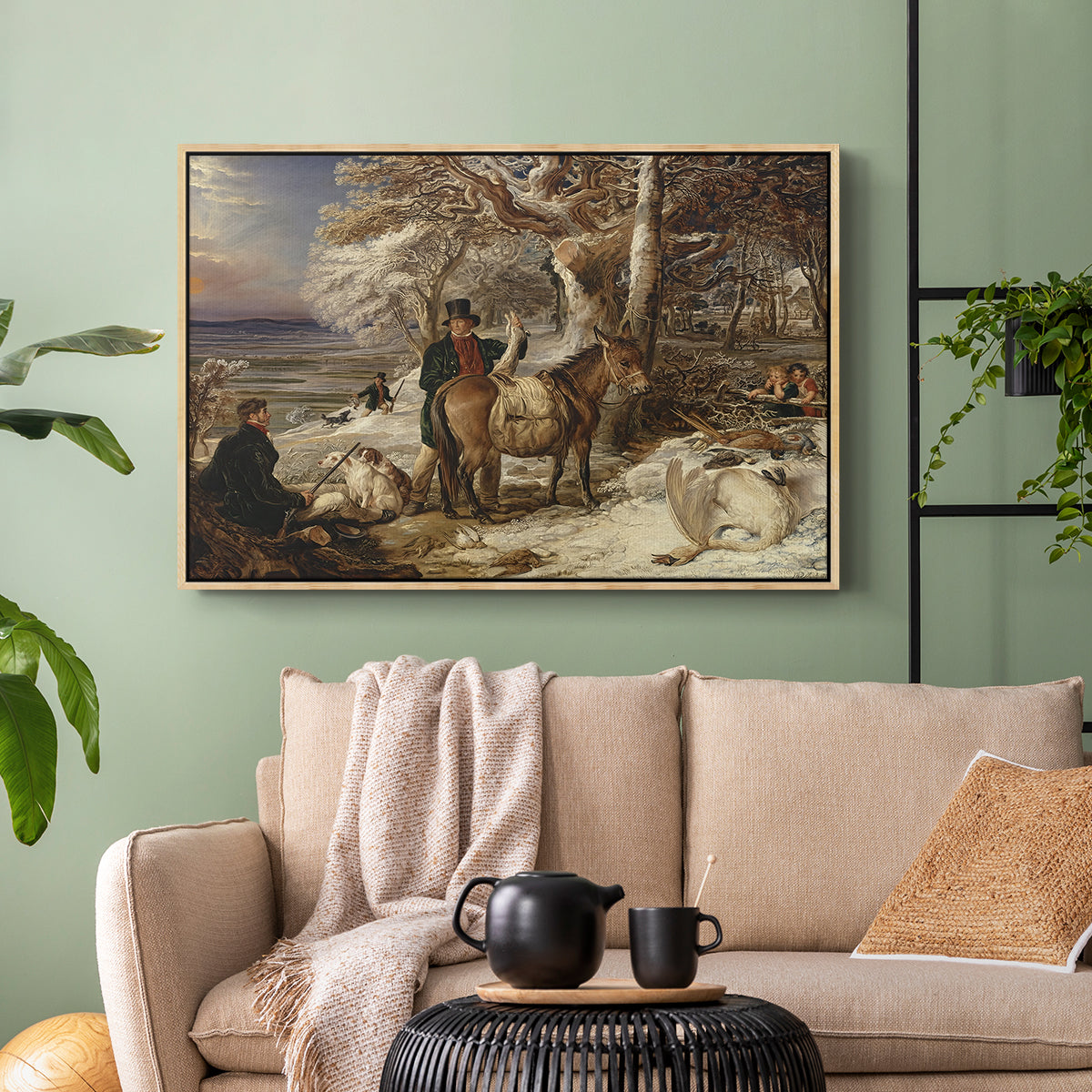 The Day's Sport, 1826 - Floater Framed Canvas Print