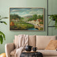 Pastoral Landscape with Stream, Fisherman and Strollers, 1875-1880 - Floater Framed Canvas Print