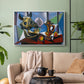 Still Life with Bull's Skull, 1939 - Floater Framed Canvas Print