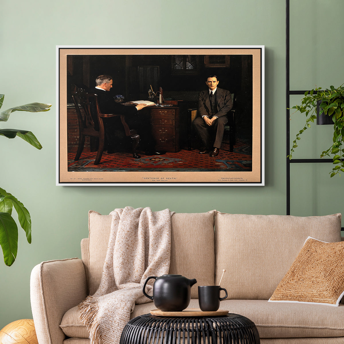 The Sentence of Death, 1908 - Floater Framed Canvas Print