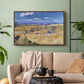 Wheat Field with Reaper, Auvers, 1888 - Floater Framed Canvas Print