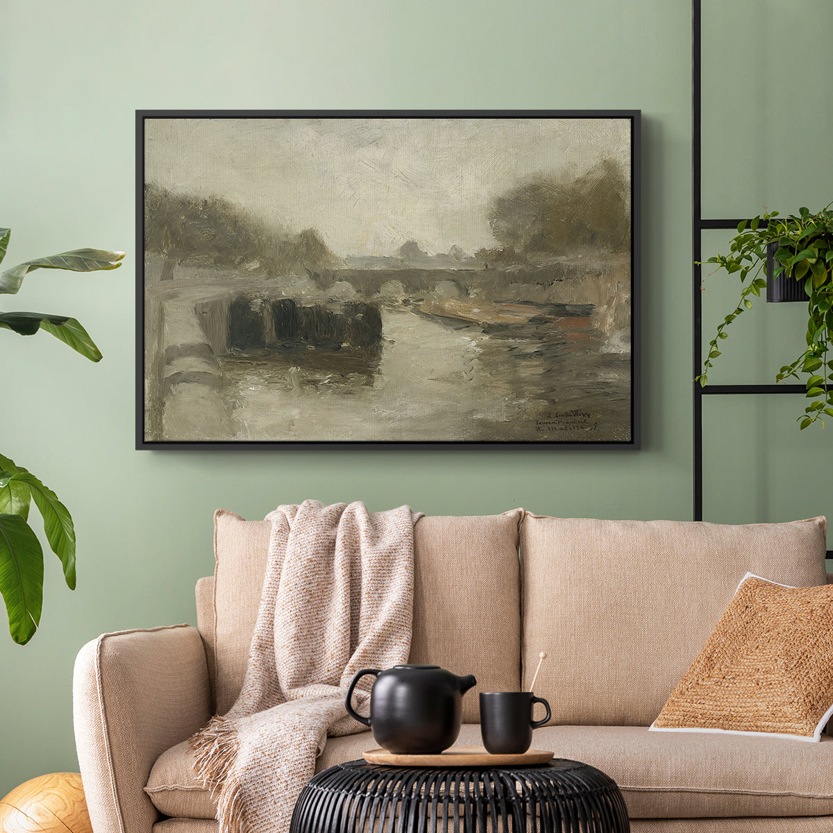 The Bridge (Le pont), 1895 - Floater Framed Canvas Print
