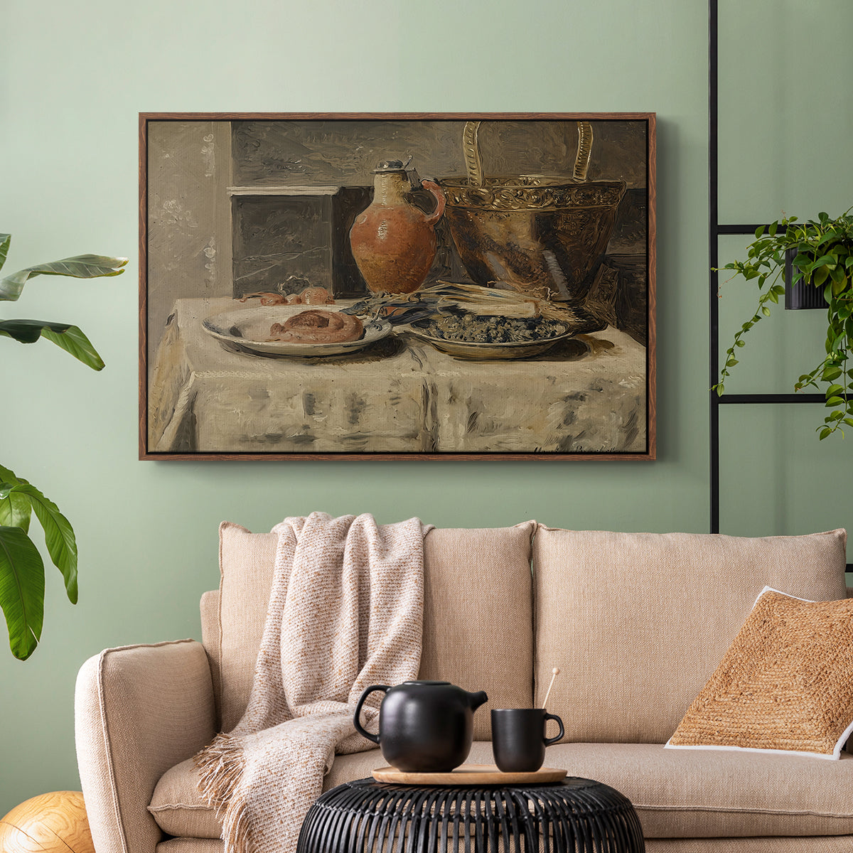 Still Life with Jar, c. 1881-1885 - Floater Framed Canvas Print