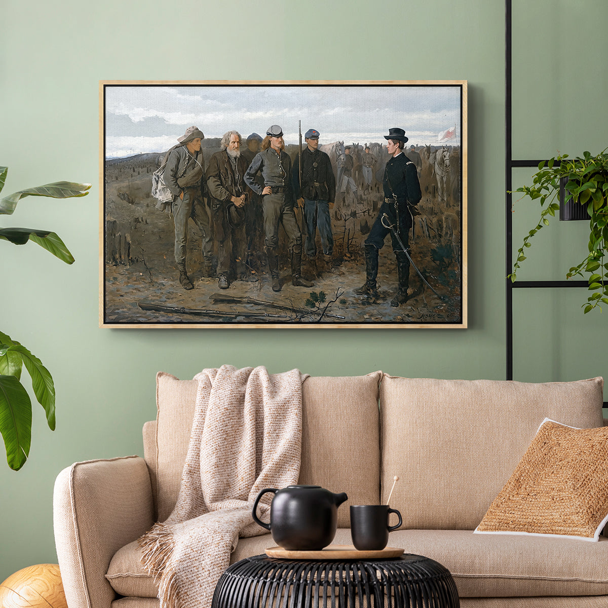 Prisoners from the Front, 1866 - Floater Framed Canvas Print