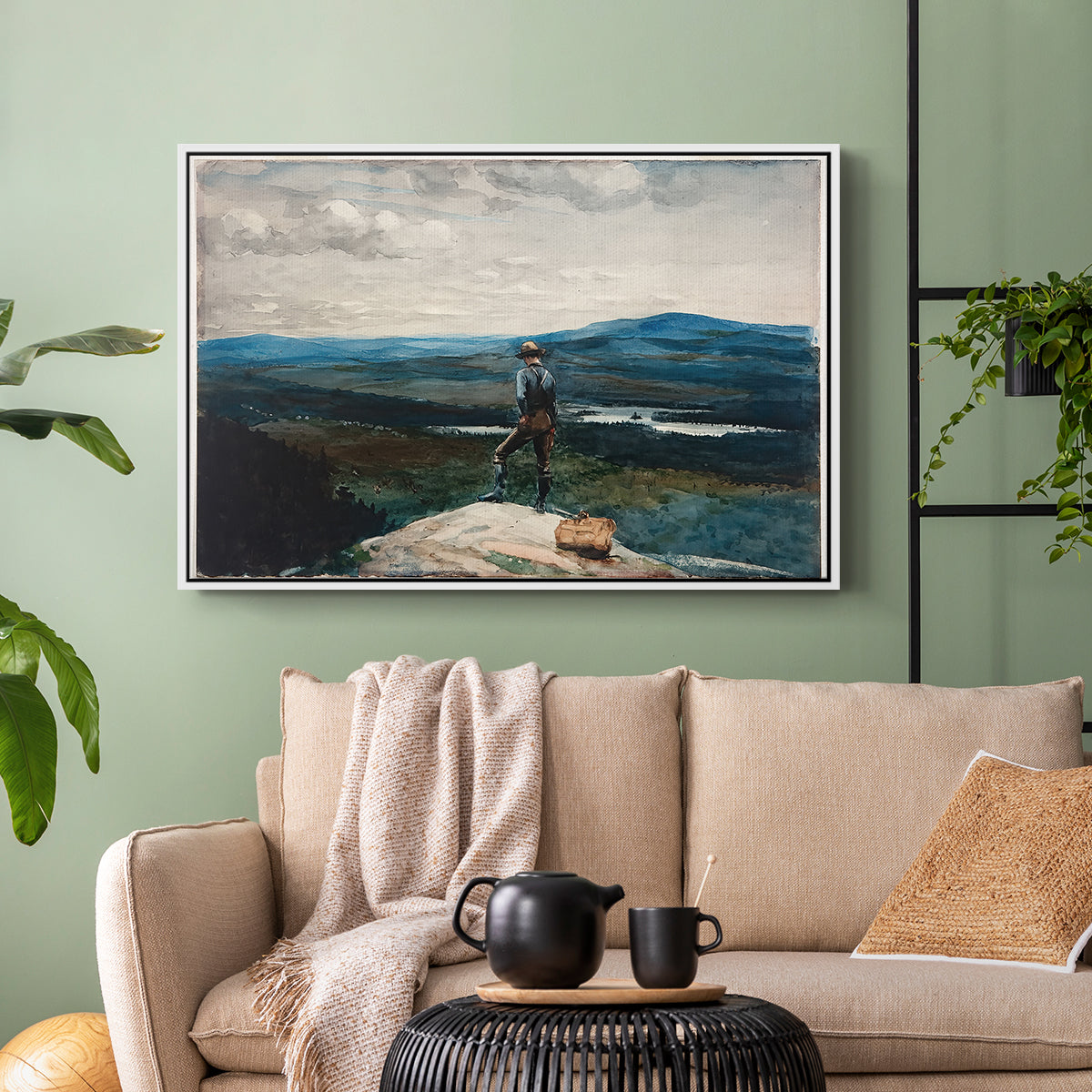The Ranger, Adirondacks, 1882 - Floater Framed Canvas Print