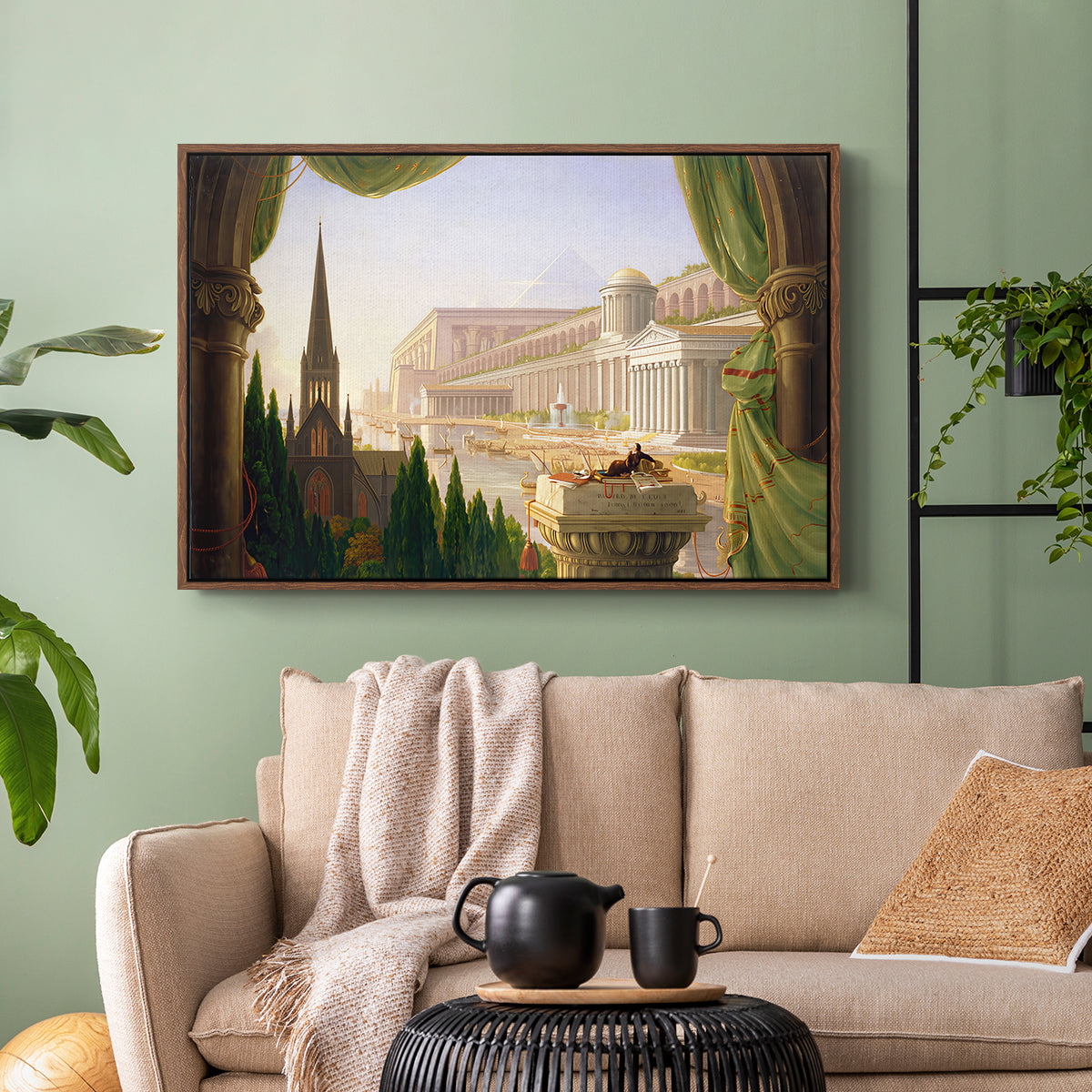 The Architect's Dream, 1840 - Floater Framed Canvas Print